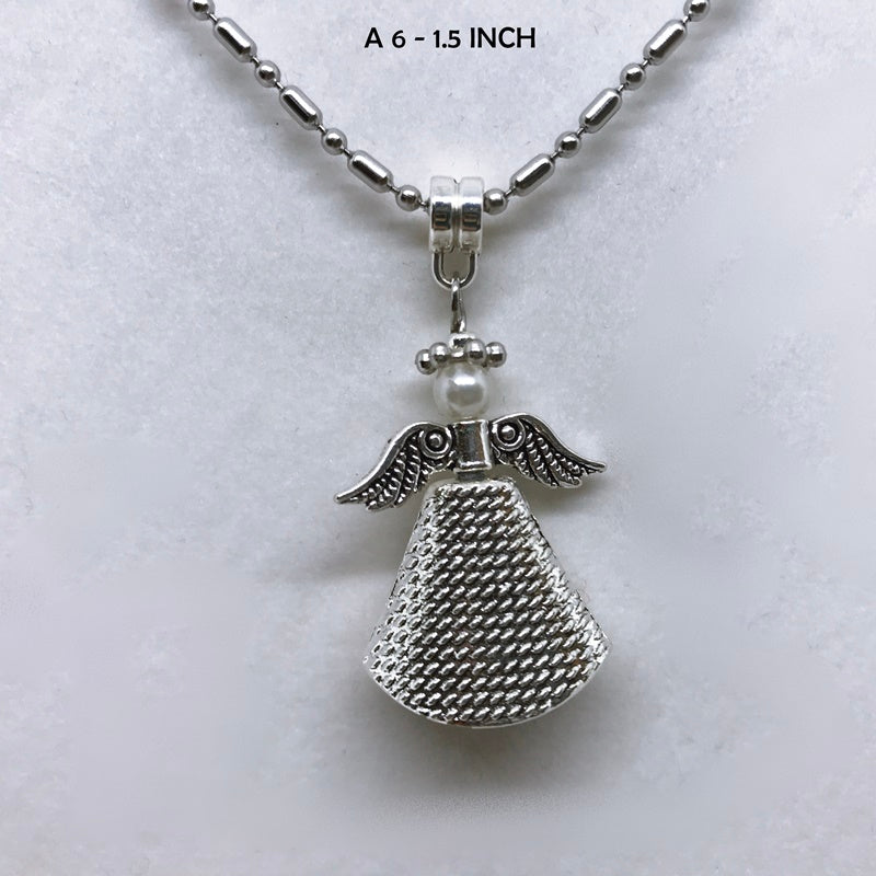 Lovely Silver Guardian Angel Necklace