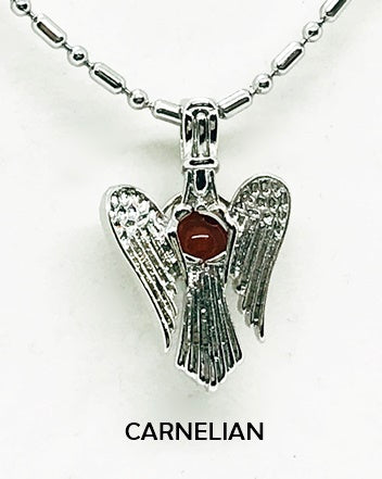 Carnelian -  Stone of Creativity - Angel Necklace