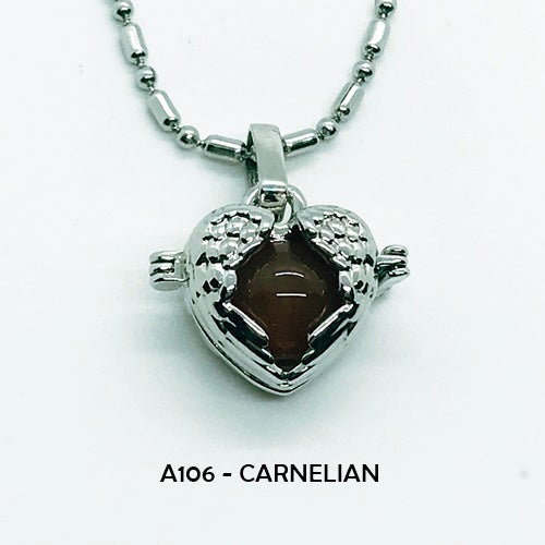 Carnelian - Stone of Creativity - Angel Locket