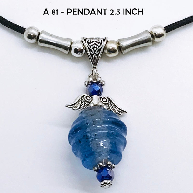 Sky Blue Guardian Angel Necklace