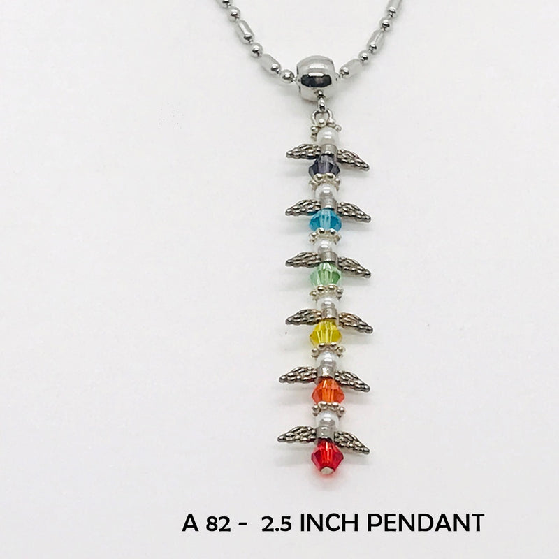 Tiny Rainbow Angel Necklace