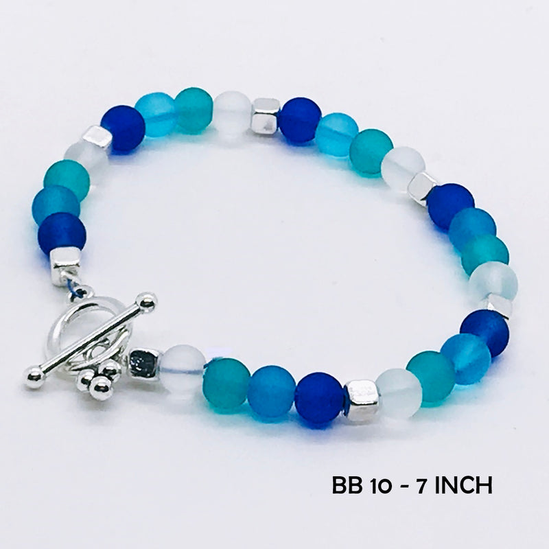 "Sea Glass" Beach Bracelet - 7 inch