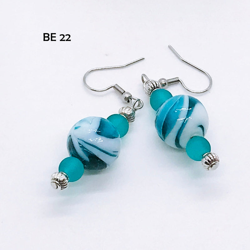 Caribbean Blue Wave Earrings