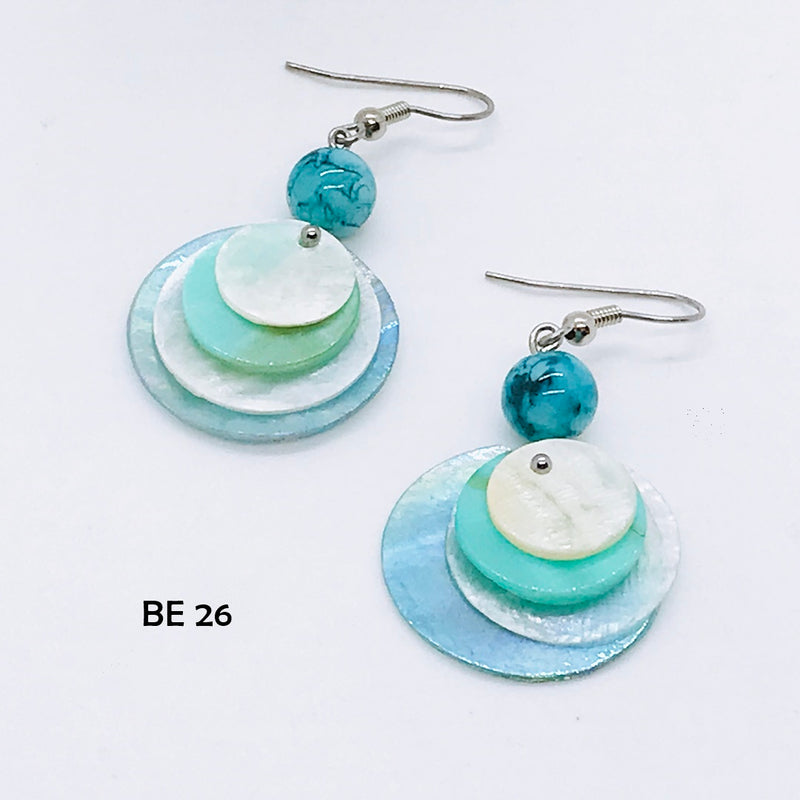 Handcrafted Capiz Shell Dangle Earrings