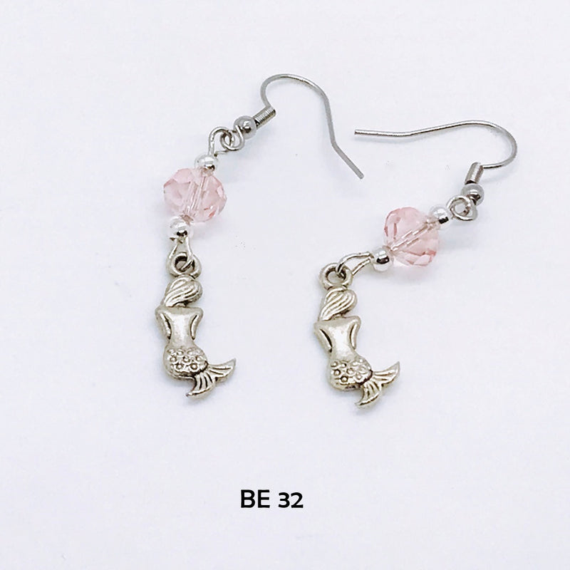 Blush Pink Mermaid Earrings