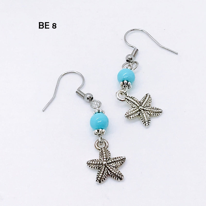 Pastel Turquoise Starfish Earrings