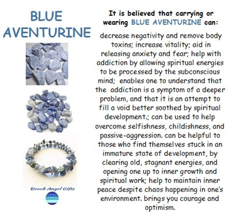 Blue Aventurine -  Stone of Self-Discipline & Inner Strength