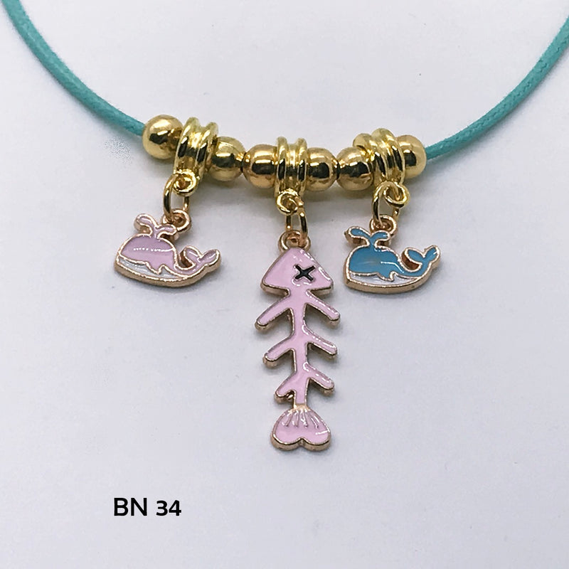 Whale and Fish Beach Necklace