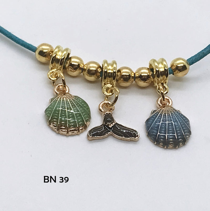 Scallop and Mermaid Tail Necklace