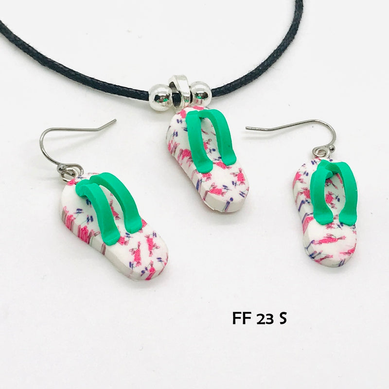 Funky Flop Necklace and Earring Set