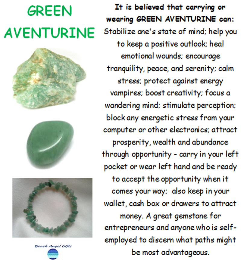 Green Aventurine Angel Locket Necklace - Stone of Prosperity