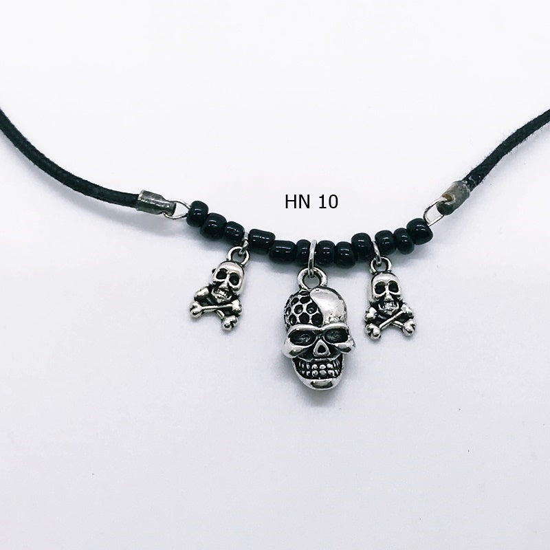 Handcrafted Halloween Skulls Neckalce