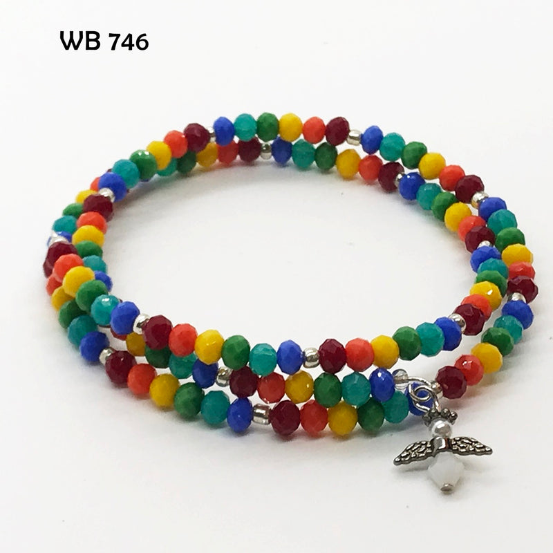 Rainbow Memory Wire Bracelet