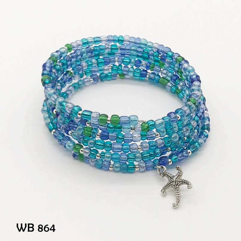 Starfish Memory Wire Bracelet