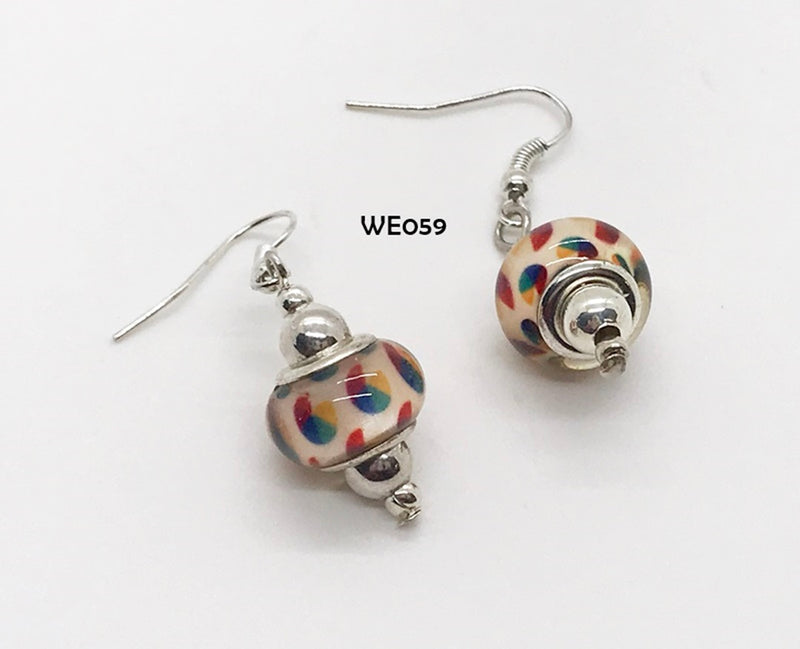 Fun Acrylic Bead Earrings with Hypo-Allergenic Ear Wires