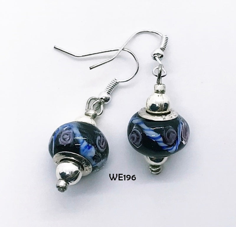 Glass Bead Earrings with Hypo-Allergenic Ear Wires