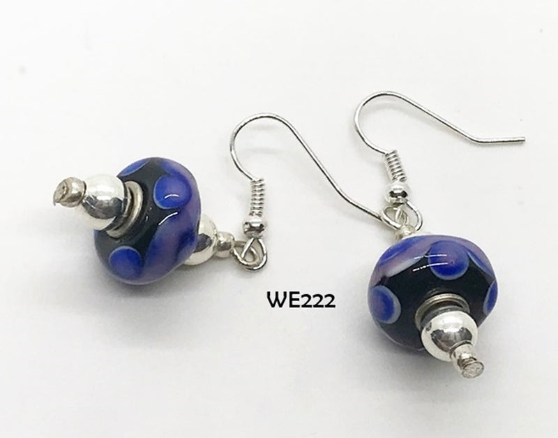 Glass Bead Earrings with Hypo-Allergenic Ear Wires