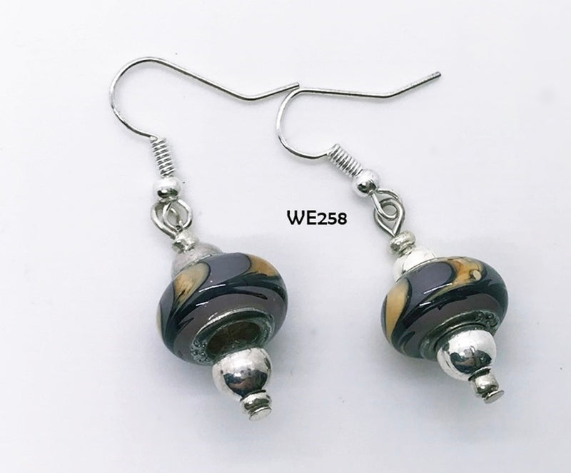 Unique and Stylish Glass Bead Earrings with Hypo-Allergenic Ear Wires