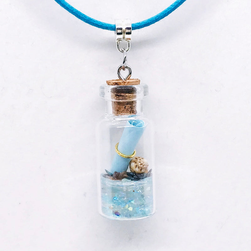 Beach Bottle Necklace - Your Choice of Chain/Neck Cord