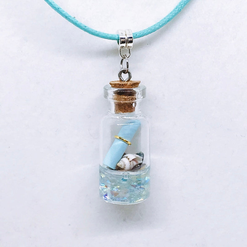 Beach Bottle Necklace - Your Choice of Chain/Neck Cord