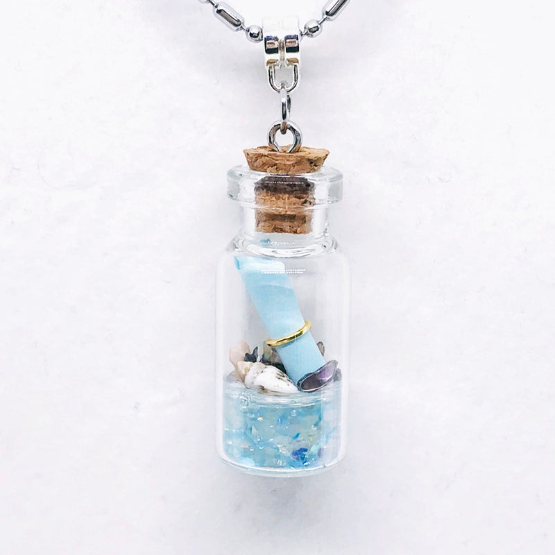 Beach Bottle Necklace - Your Choice of Chain/Neck Cord