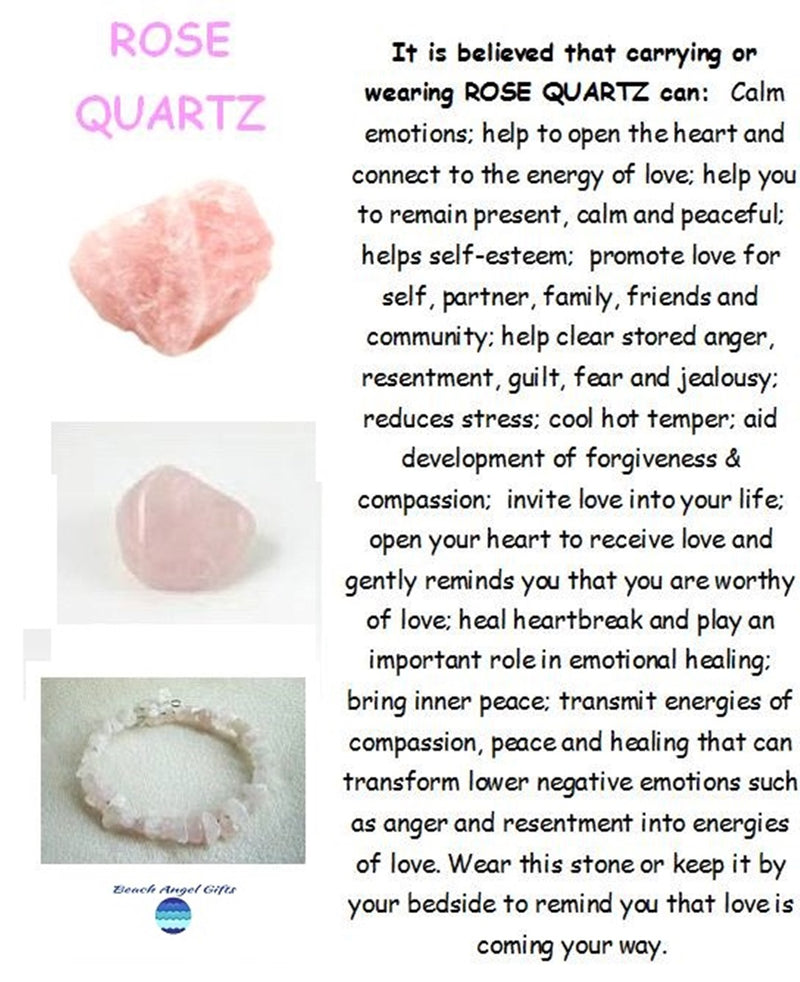 Rose Quartz - Stone of Unconditional Love - Angel Necklace